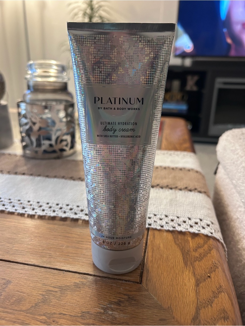 Bath & Body Works Platinum Ultimate Hydration Body Cream - Silver Holographic